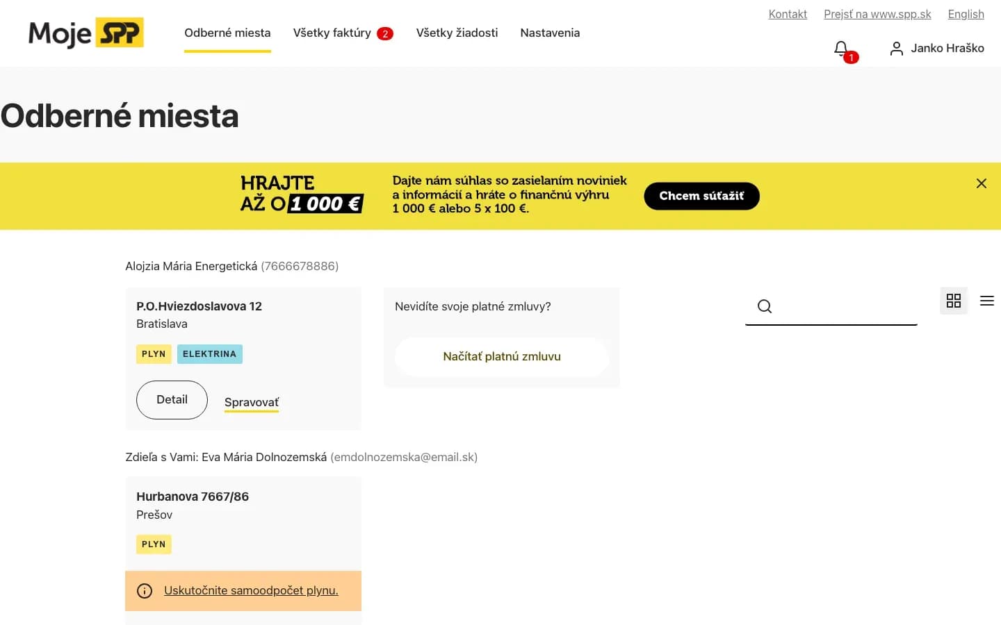 Zákaznícky portál Moje SPP