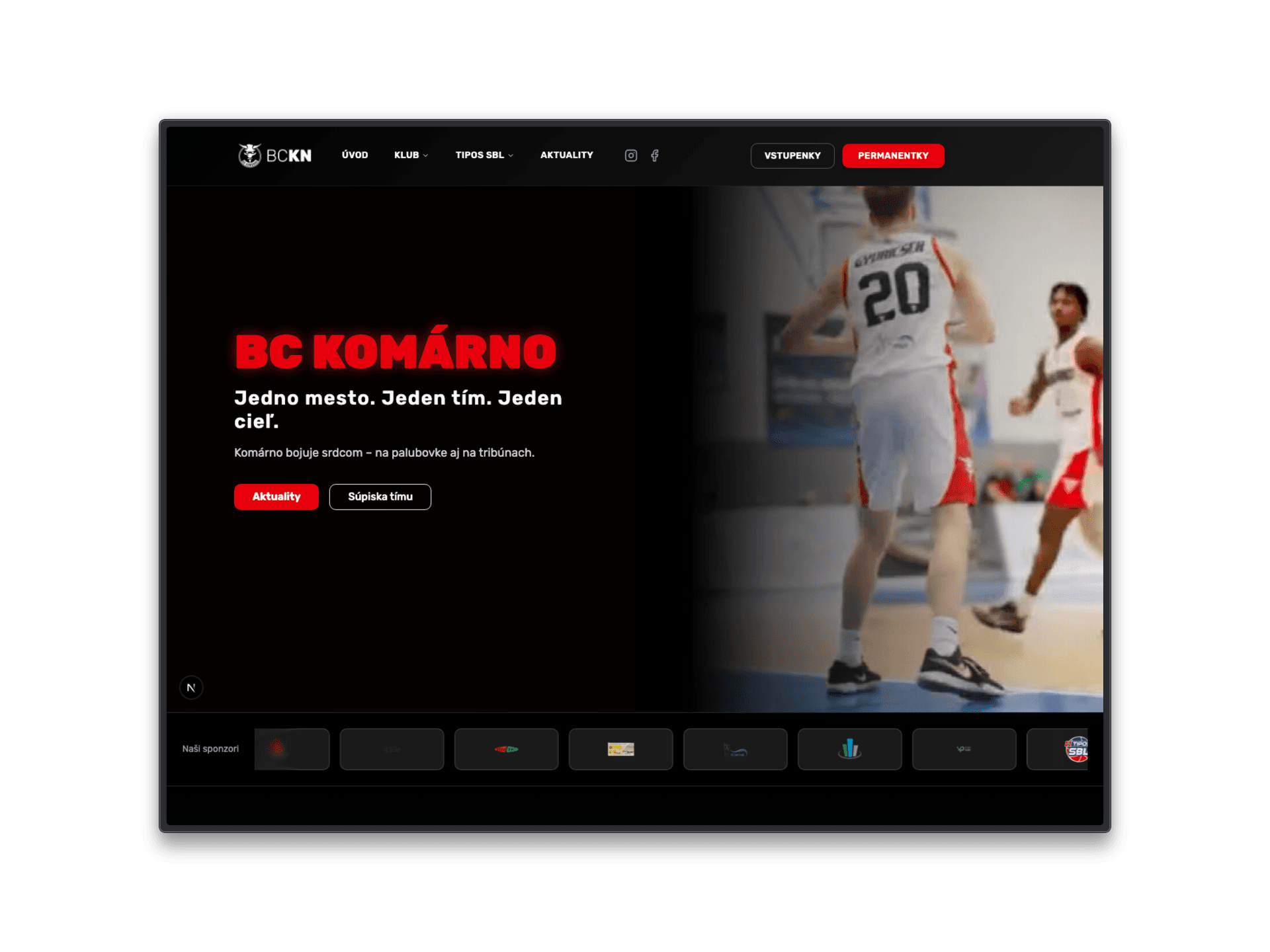 Club website with live results and a members' section — preview