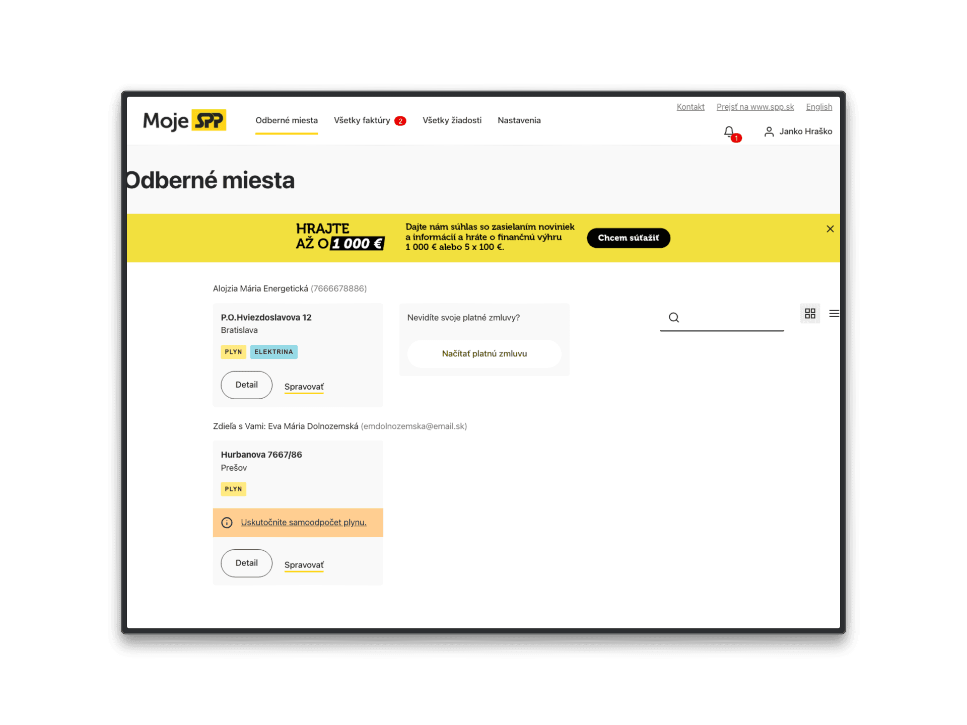 Moje SPP customer portal