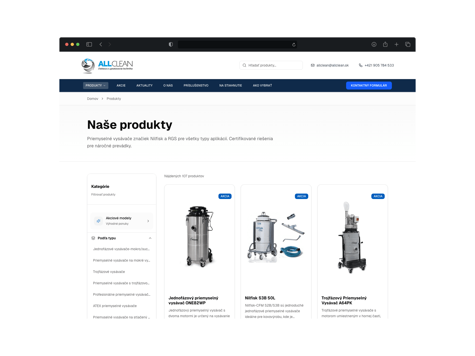 B2B katalógový e-shop s produktovou konfiguráciou — ukážka rozhrania 2