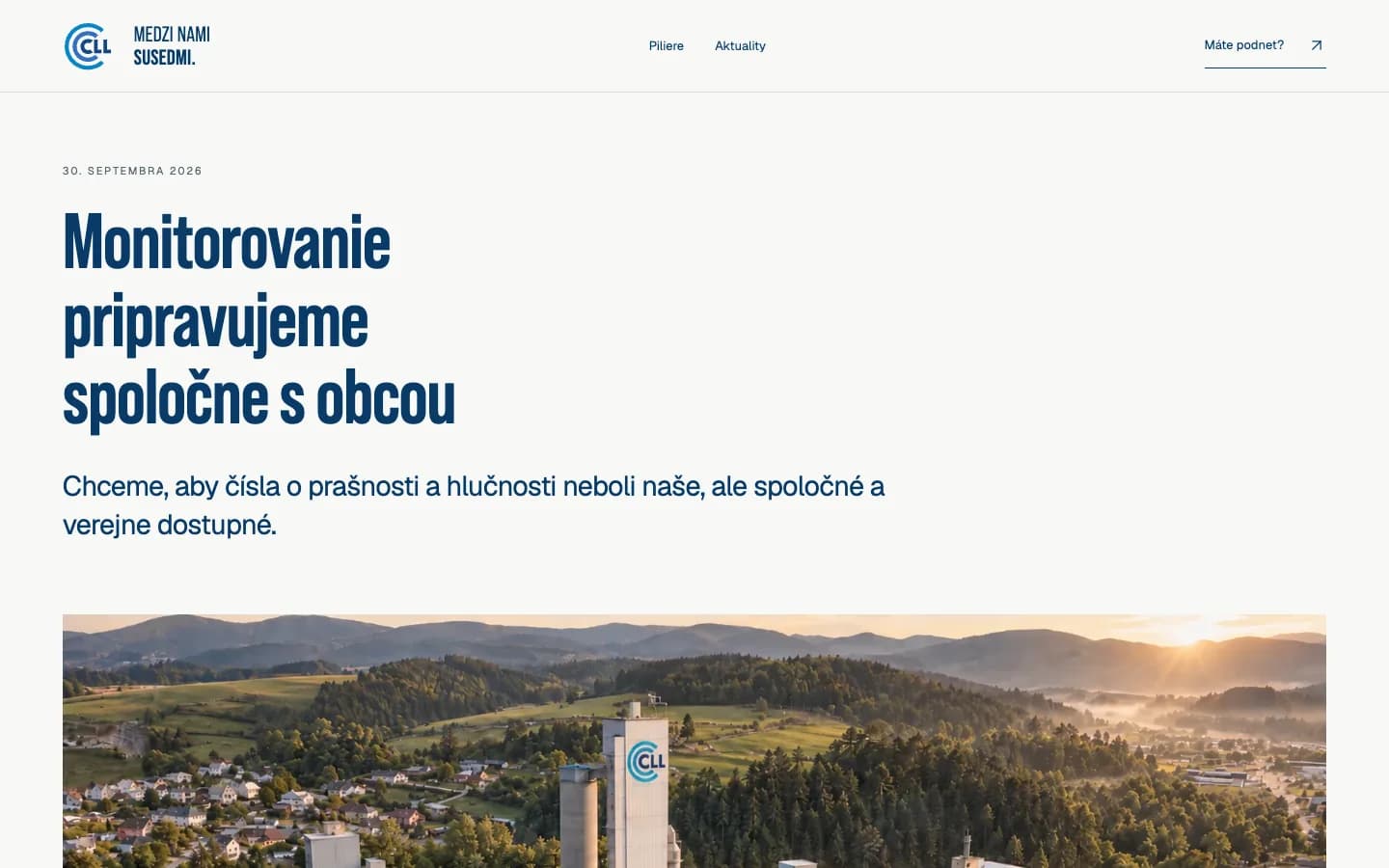Medzi nami susedmi – článok Monitorovanie pripravujeme spoločne s obcou