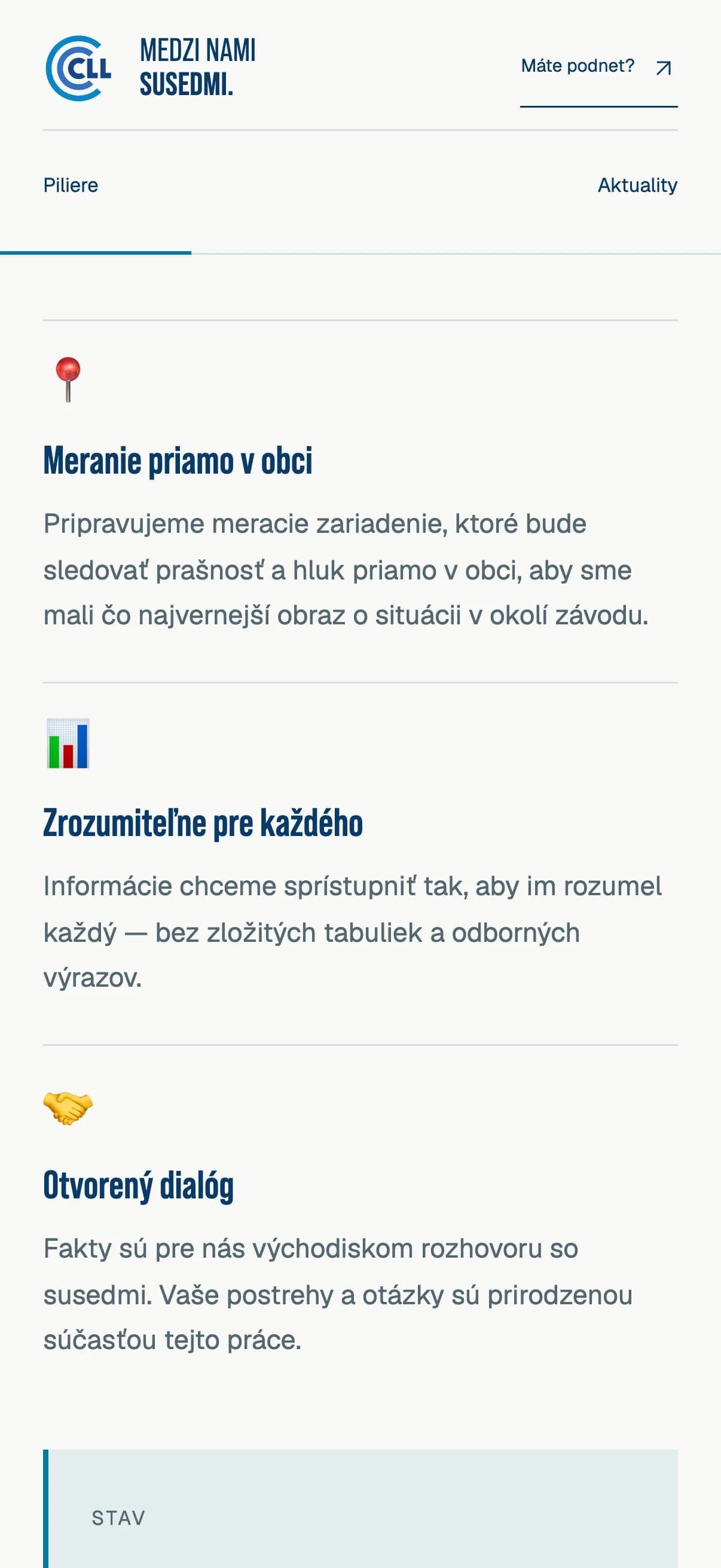 Medzi nami susedmi na mobile – úvod a pilier Otvorený sused