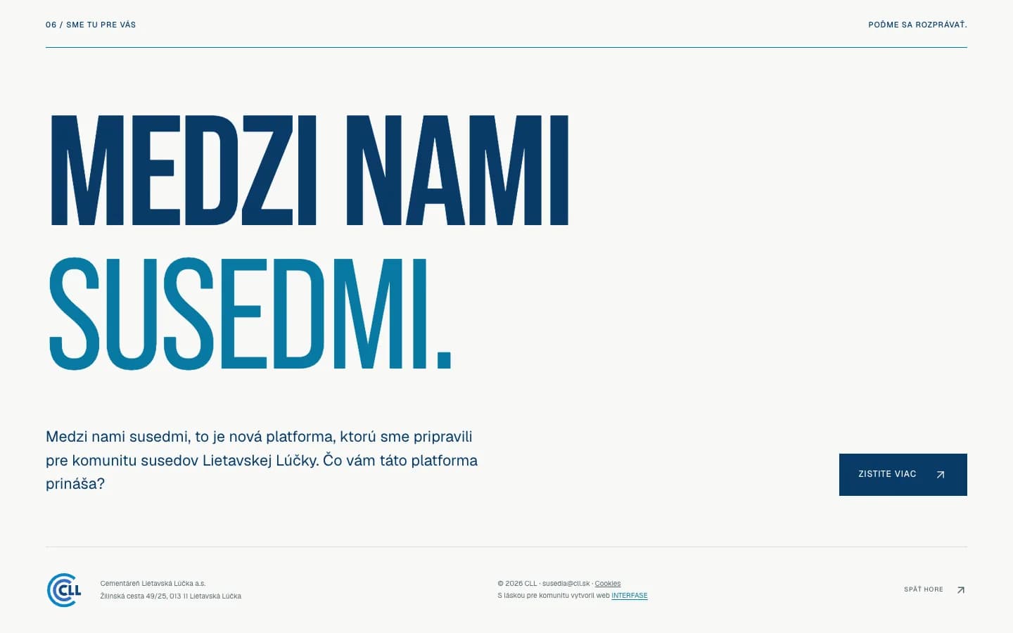 Reštartujeme – záverečná sekcia, ktorá posiela na platformu Medzi nami susedmi