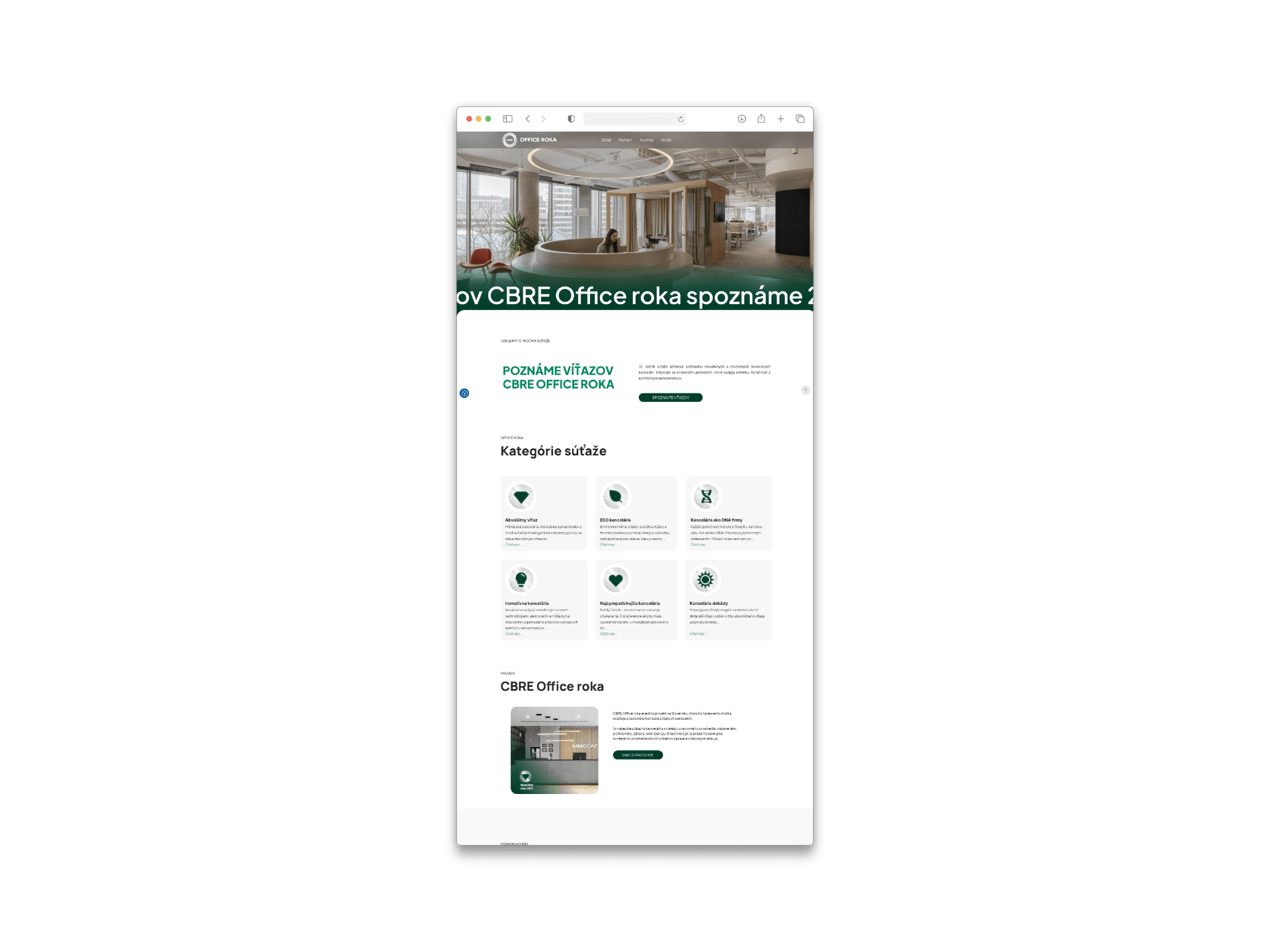 Competition and editorial web platform with entry submission — ukážka rozhrania 1