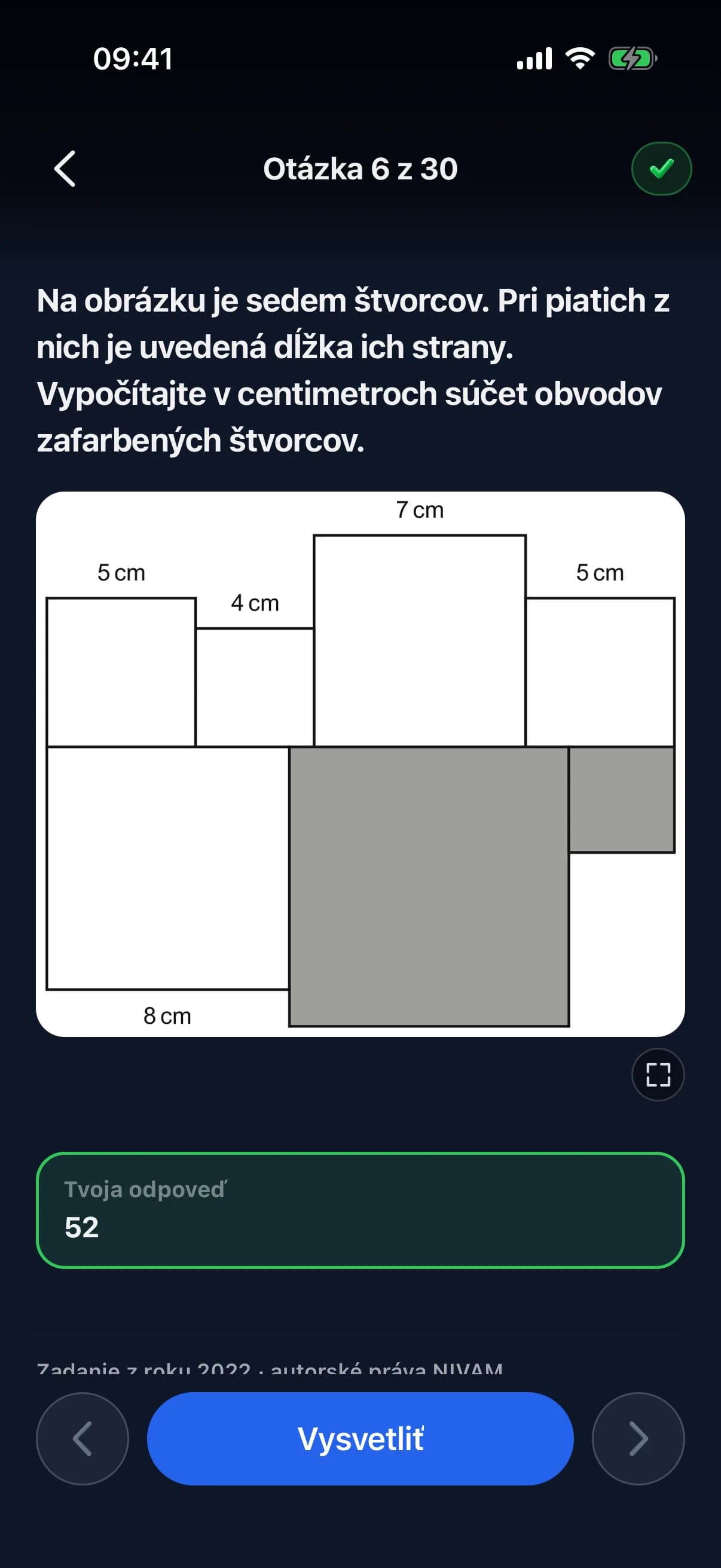 SCHPRT – výsledok a rozbor testu