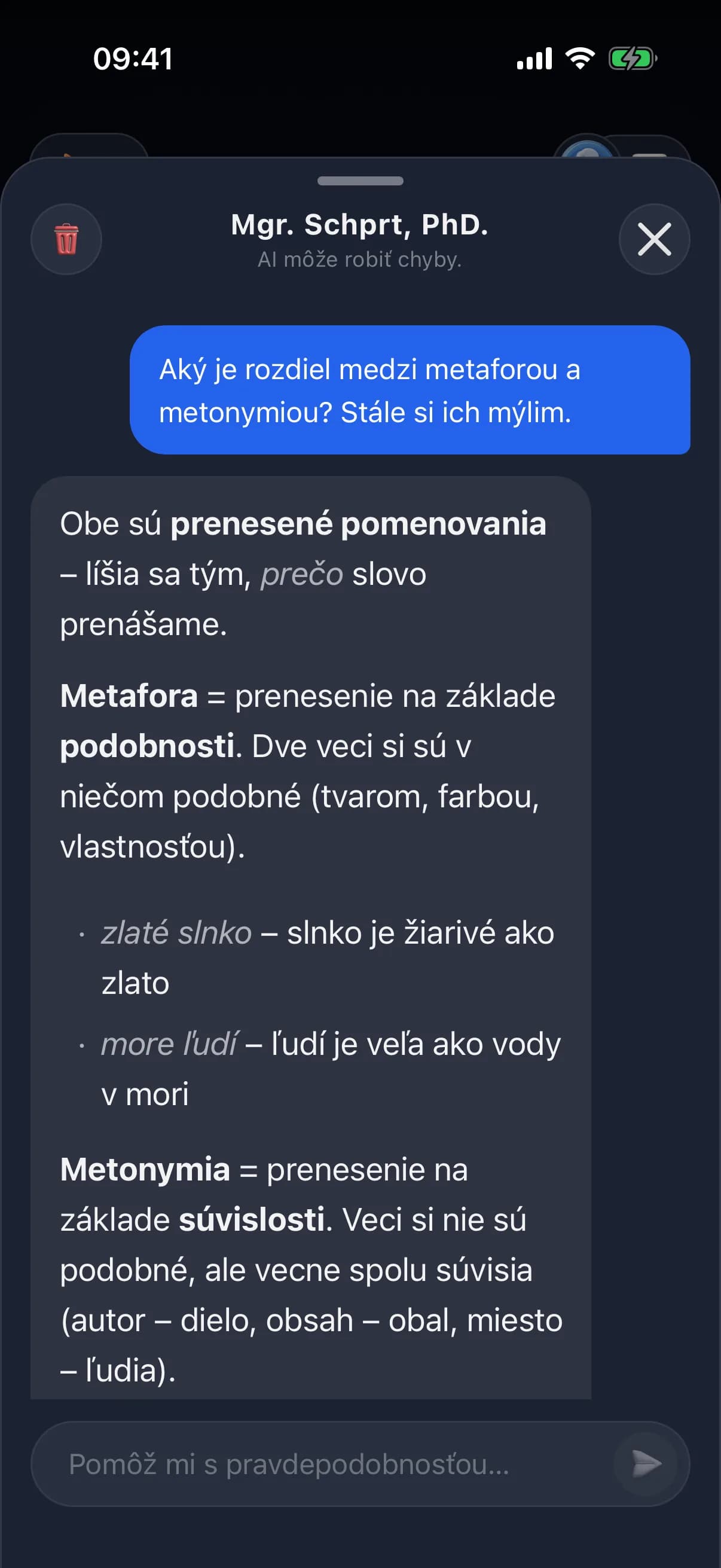 SCHPRT – AI profesor